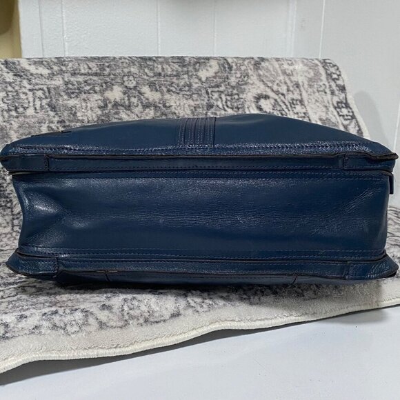 Vintage Phillipe Cordovan Leather Mini Attache Bag in Blue - Picture 7 of 9